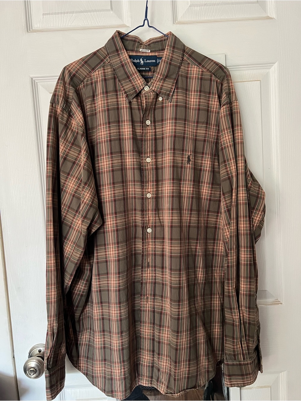 Vintage Ralph Lauren Plaid Stripe Long Sleeve Button Down Shirt Lot Of 4 XXL XL - Picture 6 of 10
